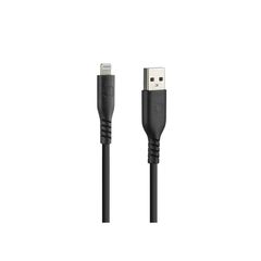 ΚΑΛΩΔΙΟ ΦΟΡΤΙΣΗΣ & ΜΕΤΑΦΟΡΑΣ ΔΕΔΟΜΕΝΩΝ USB A >APPLE 8PIN 3000mA/18W ΣΙΛΙΚΟΝΗΣ ΜΑΥΡΟ 60cm OPTILINE LAMPA - 1 TEM.