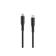 ΚΑΛΩΔΙΟ ΦΟΡΤΙΣΗΣ USB TYPE C >APPLE 8PIN 3000mA/60W (PD POWER DELIVERY) ΣΙΛΙΚΟΝΗΣ ΜΑΥΡΟ 150cm OPTILINE LAMPA - 1 TEM.