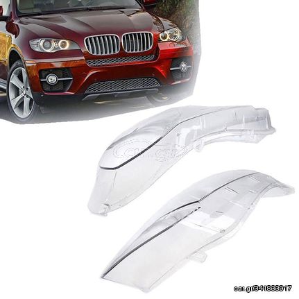 Κρύσταλλα Φαναριών Για Bmw X5 E70 07-13 Ζευγάρι 2 Τεμάχια