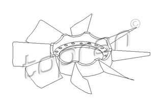 TOPRAN 111 409 755 - fan wheel viscous coupl. Φτερωτή, ψύξη κινητήρα