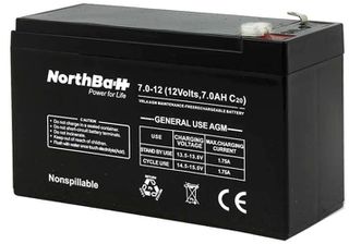 Επαναφορτιζόμενη μπαταρία Northbatt 12-7 ,12V 7AH