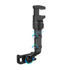 Adjustable car rearview mirror holder for smartphone black-thumb-1