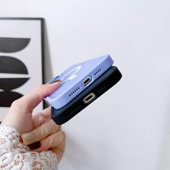 Magnetic Color Matte Case for iPhone 15 Plus - purple-thumb-3