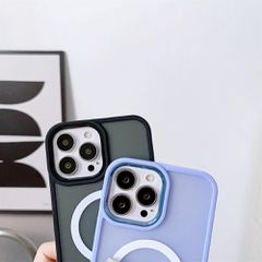 Magnetic Color Matte Case for iPhone 15 Plus - purple-thumb-2