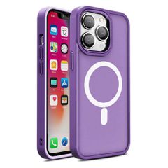 Magnetic Color Matte Case for iPhone 15 Plus - purple-thumb-0