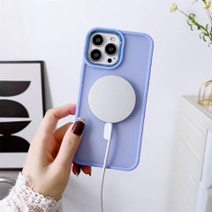 Magnetic Color Matte Case for iPhone 15 Plus - purple-thumb-4