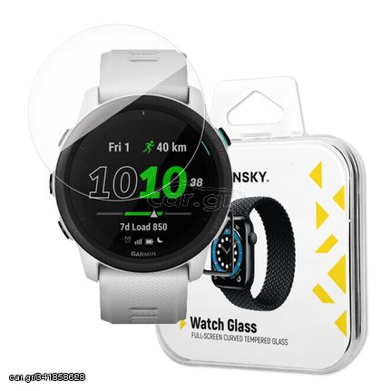 Wozinsky Full Glue Tempered Glass Tempered Glass For Garmin Forerunner 745 9H Full Screen Full Cover With Black Frame