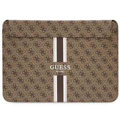 Guess 4G Printed Stripes cover for a 16" laptop - brown