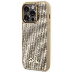 Guess Disco Metal Script case for iPhone 15 Pro - gold-thumb-1