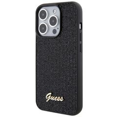 Guess Disco Metal Script case for iPhone 15 Pro - black-thumb-1