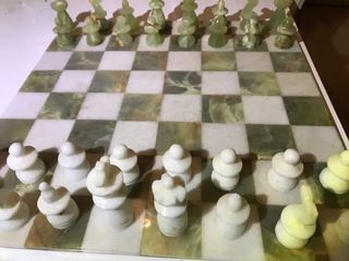 Πολυτελής μαρμάρινη σκακιέρα 40x40 αντικα 