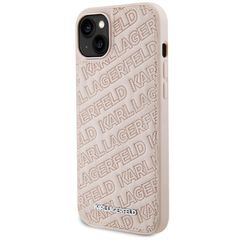 Karl Lagerfeld Quilted K Pattern case for iPhone 15 Plus / 14 Plus - pink-thumb-1