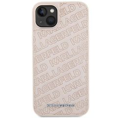 Karl Lagerfeld Quilted K Pattern case for iPhone 15 Plus / 14 Plus - pink-thumb-2