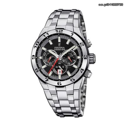 Festina Bike, Men's Chronograph Watch, Silver Stainless Steel Bracelet F20670/6
