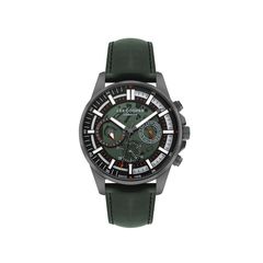 Lee Cooper 816, Men's Multifunction Watch, Green Leather Strap LC07816.077