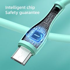 Joyroom Bowling Data Cable S-2030M8 USB-A / micro USB 3A 2m - green-thumb-2