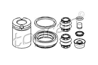 TOPRAN 111 690 466 - repair kit piston housing Σετ επισκευής, δαγκάνα φρένων