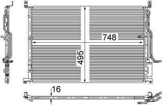 Συμπυκνωτής σύστ. κλιματισμού AUDI A8 D3 2.8-6.0 10.02-07.10