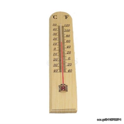 Ξύλινο Επιτοίχιο Θερμόμετρo Thermometer