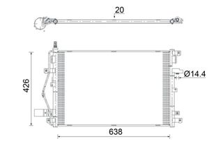 Συμπυκνωτής σύστ. κλιματισμού VOLVO XC90 I 2.4D-4.4 06.02-12.14