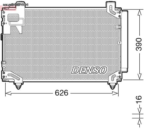 Συμπυκνωτής σύστ. κλιματισμούTOYOTA AVENSIS 2.0D 04.03-11.08