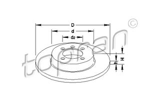 TOPRAN 103 406 - ΔIΣKOΠΛAKEΣ EMΠ VW AUDI 239x12 24mm