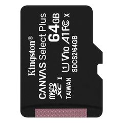 Κάρτα μνήμης Kingston 64 GB microSDXC Canvas Select Plus cl. 10 UHS-I 100 MB/s