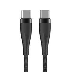 Καλώδιο Maxlife MXUC-08 USB-C - USB-C 1,0 m 60W μαύρο νάιλον