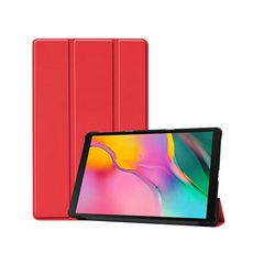 Book Case - Silicone Flip Cover Tri-Fold for Lenovo Tab M10 HD 2nd Gen 10.1" Red