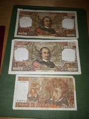 Γαλλικά χαρτονομίσματα 100 francs 10 francs  '71- '77 