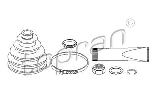 TOPRAN 103 509 546 - boot kit c.v.joint Σετ φούσκες, άξονας μετ. κίν.