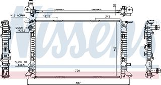 Nissens Ψυγείο, Ψύξη Κινητήρα - 60323