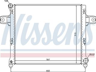 Nissens Ψυγείο, Ψύξη Κινητήρα - 61022