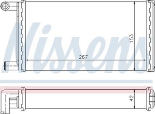 Nissens Εναλλάκτης θερμότητας, Θέρμανση Εσωτερικού Χώρου - 72004