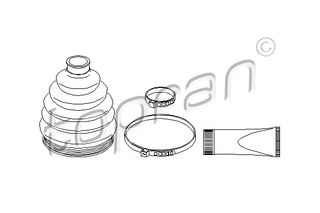 TOPRAN 110 861 596 - boot kit c.v.joint Σετ φούσκες, άξονας μετ. κίν.