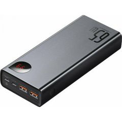 Baseus Adaman Power Bank 20000mAh 65W με 2 Θύρες USB-A και Θύρα USB-C Quick Charge 3.0 Μαύρο