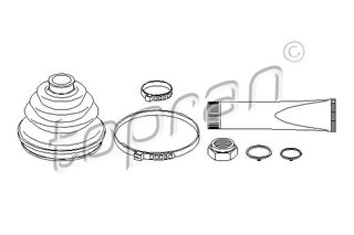 TOPRAN 103 624 546 - boot kit c.v.joint Σετ φούσκες, άξονας μετ. κίν.