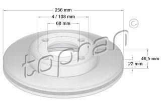 Δισκόπλακα TOPRAN 103701