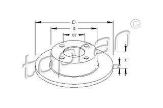 TOPRAN 103 702 - ΔIΣKOΠΛAKEΣ OΠ AUDI80-100 1.6-2.8