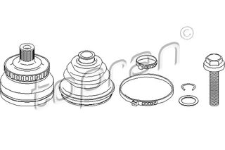 TOPRAN 103 746 755 - c.v.joint kit Σετ άρθρωσης, άξονας μετάδ. κίν.