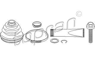 TOPRAN 103 747 546 - boot kit c.v.joint Σετ φούσκες, άξονας μετ. κίν.