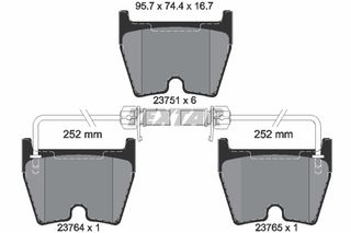 Σετ τακάκια, δισκόφρενα TOPRAN 4B3698151A