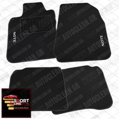 NISSAN NOTE E11 2004-2013 ΠΑΤΑΚΙΑ ΜΟΚΕΤΑ SPORT LINE ΜΑΥΡΟ ME ΑΣΠΡΗ ΡΑΦΗ - ΑΣΠΡΟ ΚΕΝΤΗΜΑ  NOTE ΣΕΤ 4ΤΜΧ