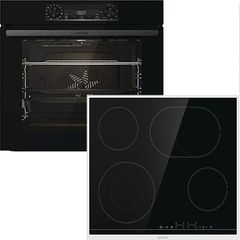 Gorenje BOS6737E06BG + ECT43X Φούρνος άνω Πάγκου 77lt με Κεραμικές Εστίες Π59.5εκ. Μαύρος ΕΩΣ 12 ΔΟΣΕΙΣ