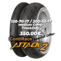 Ελαστικά Continental RaceAttack2 120-70-17/200-55-17 Track/Road