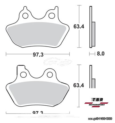 ΟΡΓΑΝΙΚΑ ΤΑΚΑΚΙΑ SP ORGANIC BRAKE PADS SP TBR843