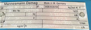 DEMAG ΜΕΙΩΤΗΡΑΣ ΓΙΑ ΓΕΡΑΝΟΓΕΦΥΡΑ 0,12/0,9KW(0.15/1.2HP) 4.2/30.1RPM-thumb-7