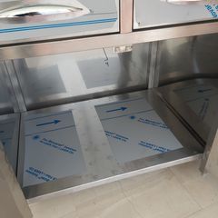 Πόστο καφέ 220*70*90/100 εκ, 1γούρνα, θέση για ψυγείο, ερμάρια & συρτάρια. Ποιότητα & Τιμή Stockinox-thumb-3