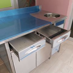 Πόστο καφέ 220*70*90/100 εκ, 1γούρνα, θέση για ψυγείο, ερμάρια & συρτάρια. Ποιότητα & Τιμή Stockinox-thumb-7
