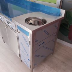 Πόστο καφέ 220*70*90/100 εκ, 1γούρνα, θέση για ψυγείο, ερμάρια & συρτάρια. Ποιότητα & Τιμή Stockinox-thumb-11